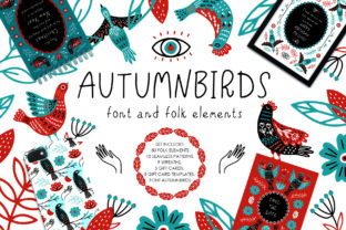 Autumnbirds: A Magical Display Font for Creative Expression