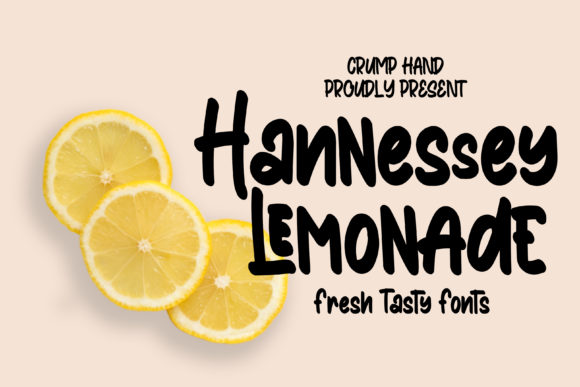 Hannessy Lemonade: A Fresh, Funky Display Font for Summer Vibes and Creative Impact